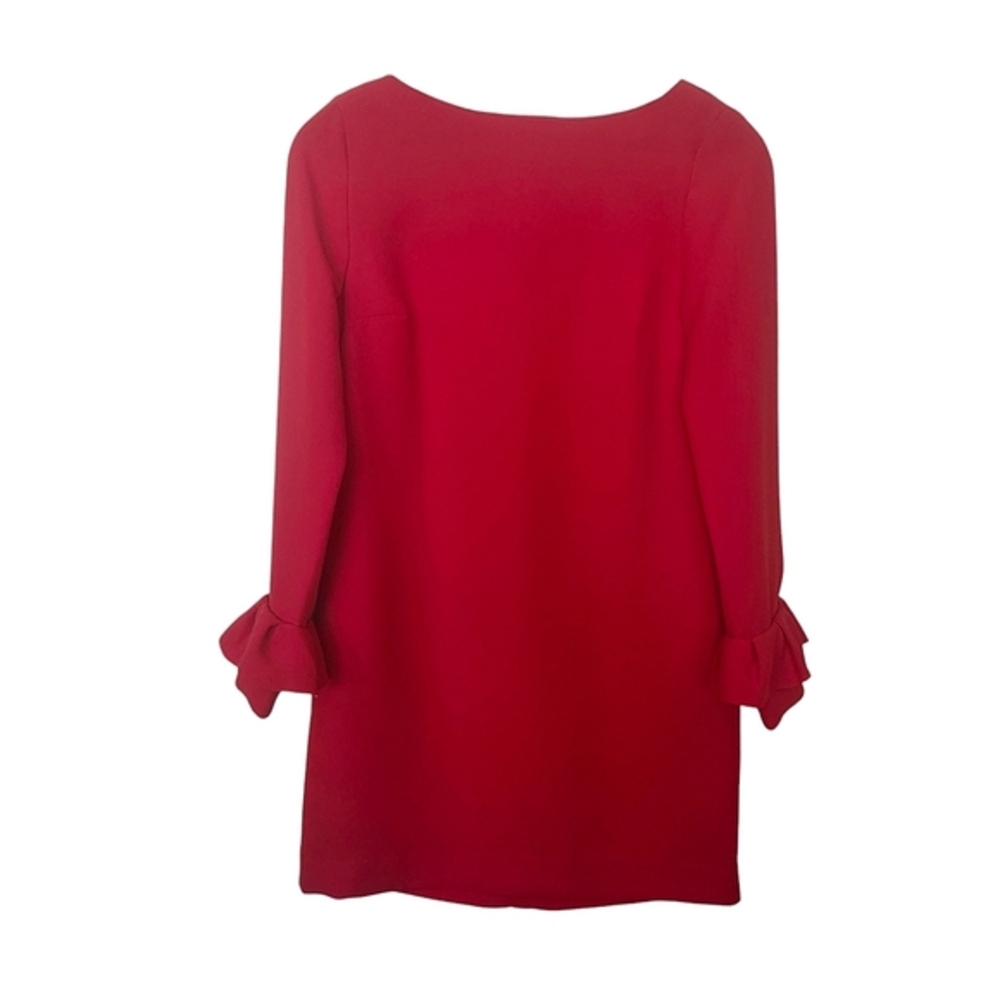 BANANA REPUBLIC  Red Long‎ Sleeve Bishop Sleeve Sheath Cocktail Dress size 00P